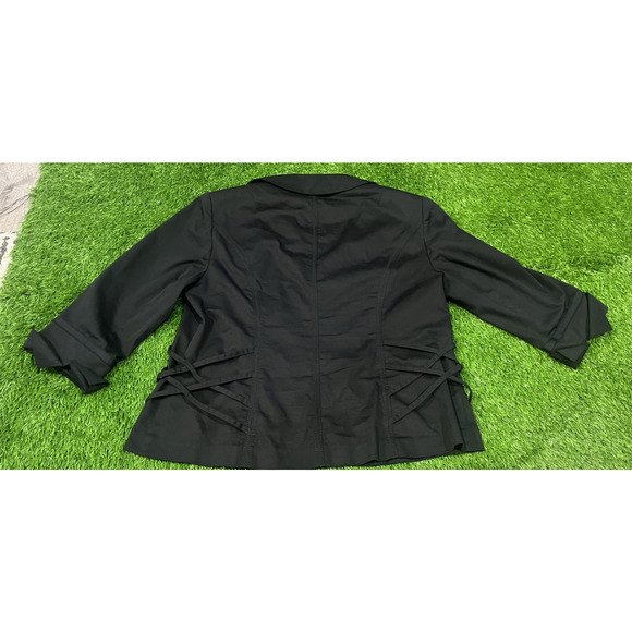 Vex Collection Women's Two-Button 90's Blazer Black Stretch Lightweight 42 - Picture 5 of 9